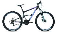Велосипед горный двухподвес Forward Raptor 2.0 D d-27,5 3x6 (2022) 18" черный/фиолетовый