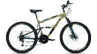 Велосипед горный двухподвес Altair MTB FS 2.0 d-26 3x6 (2021) 18" бежевый/черный