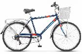 Велосипед городской Stels Navigator 250 V d-26 1х7 19" темно-синий с корзинкой