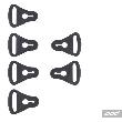 Застежки наколенников подростковых POD KX YTH (Black, OS, 2018 (KP350-006-OS))
