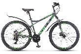 Велосипед горный Stels Navigator 710 MD d-27,5 3х7 18" антрацитовый/зелёный/чёрный