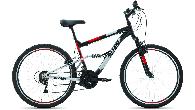 Велосипед горный двухподвес Altair MTB FS 1.0 d-26 3x6 (2021) 18" черный/красный