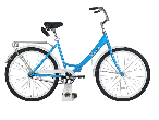 Велосипед складной Кама d-26 1х1 (2024) 18.5" голубой/серебристый