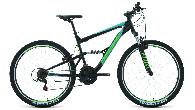 Велосипед горный двухподвес Forward Raptor 1.0 d-27,5 3x6 (2022) 18" черный/бирюзовый