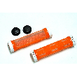 Грипсы G309, оранжевые (2 черных замка + заглушки), L=130 мм