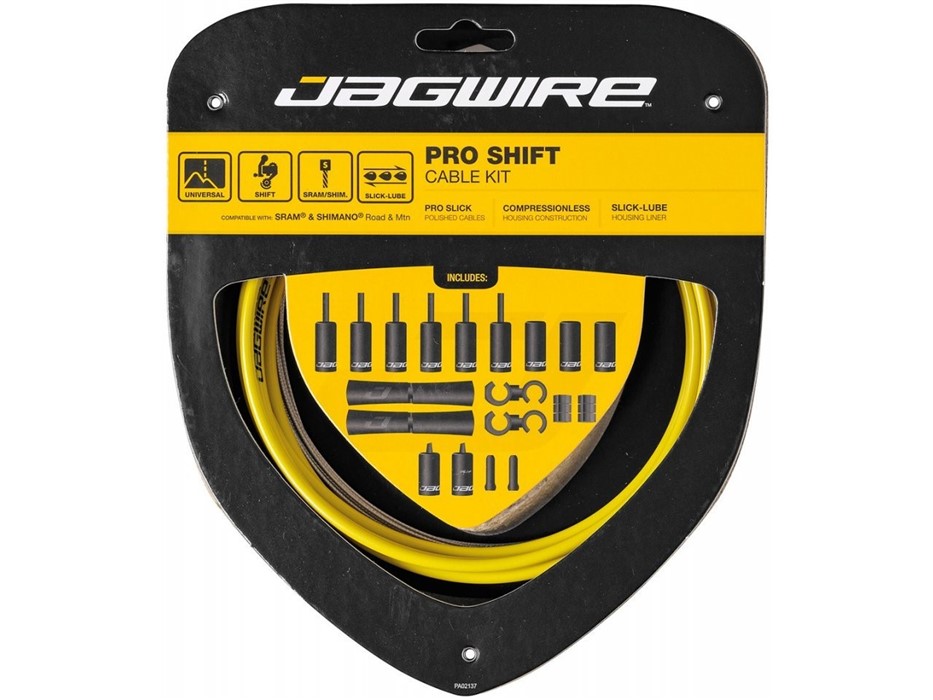 Набор рубашек и тросиков переключения Jagwire Pro Shift Kit 2X Yellow (PCK507)